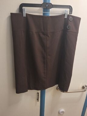 Apt. 9 Brown Pencil Skirt with Side Button Detail